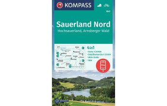 Wanderkarten Deutschland Kompass-Karte 841, Sauerland Nord, Hochsauerland, Arnsberger Wald 1:50.000 KOMPASS freytag & berndt