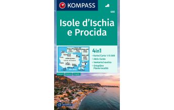 Hiking Maps KOMPASS Wanderkarte 680 Isole d' Ischia e Procida 1:15.000 Kompass-Karten GmbH