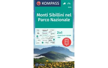 Wanderkarten Apennin Kompass-Karte 2474, Monti Sibillini nel Parco Nazionale 1:50.000 KOMPASS freytag & berndt