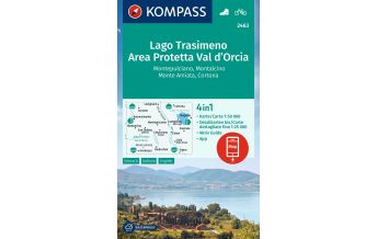 Hiking Maps Apennines Kompass-Karte 2463, Lago Trasimeno, Area Protetta Val d'Orcia 1:50.000 Kompass-Karten GmbH