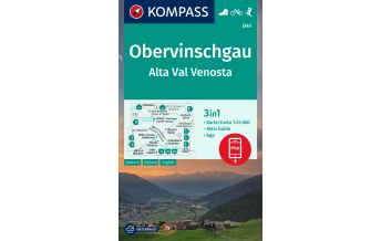 Hiking Maps South Tyrol + Dolomites Kompass Karte 041, Obervinschgau/Alta Val Venosta 1:25.000 Kompass-Karten GmbH