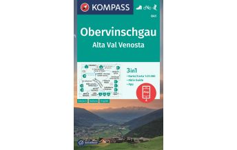 Wanderkarten Südtirol & Dolomiten Kompass Karte 041, Obervinschgau/Alta Val Venosta 1:25.000 KOMPASS freytag & berndt