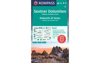 Wanderkarten Südtirol & Dolomiten Kompass-Karte 58, Sextner Dolomiten/Dolomiti di Sesto 1:50.000 KOMPASS freytag & berndt
