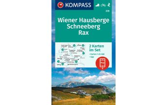 Hiking Maps Styria Kompass-Kartenset 228, Wiener Hausberge - Schneeberg, Rax 1:25.000 Kompass-Karten GmbH
