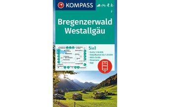 KOMPASS Wanderkarte 2 Bregenzerwald, Westallgäu 1:50.000 Kompass-Karten GmbH