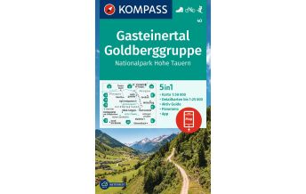 Wanderkarten Salzburg Kompass-Karte 40, Gasteinertal, Goldberggruppe 1:50.000 KOMPASS freytag & berndt