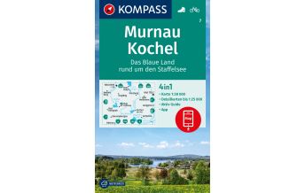 Hiking Maps KOMPASS Wanderkarte 7 Murnau, Kochel - Das blaue Land rund um den Staffelsee 1:50.000 Kompass-Karten GmbH