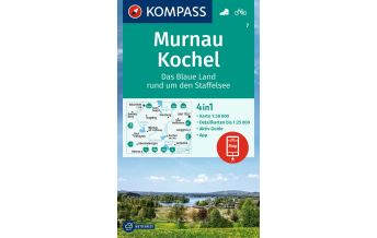 Hiking Maps KOMPASS Wanderkarte 7 Murnau, Kochel - Das blaue Land rund um den Staffelsee 1:50.000 Kompass-Karten GmbH