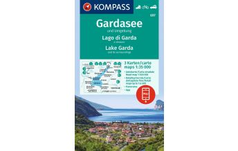 Hiking Maps Italy Kompass-Kartenset 697, Gardasee und Umgebung 1:35.000 Kompass-Karten GmbH