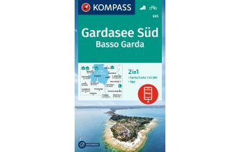 Wanderkarten Italien Kompass-Karte 695, Gardasee Süd/Basso Garda 1:25.000 KOMPASS freytag & berndt