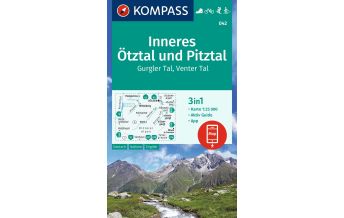 Hiking Maps South Tyrol + Dolomites Kompass-Karte 042, Inneres Ötztal und Pitztal 1:25.000 Kompass-Karten GmbH
