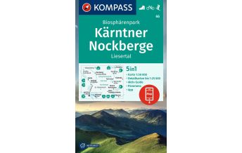 Wanderkarten Steiermark KOMPASS Wanderkarte 66 Biosphärenpark Kärntner Nockberge, Liesertal 1:50.000 KOMPASS freytag & berndt