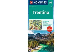 Road Maps Italy KOMPASS Autokarte Trentino 1:150.000 Kompass-Karten GmbH