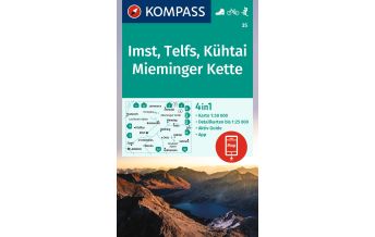 Wanderkarten Tirol Kompass-Karte 35, Imst, Telfs, Kühtai, Mieminger Kette 1:50.000 KOMPASS freytag & berndt