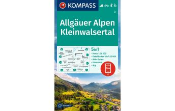 Hiking Maps KOMPASS Wanderkarte 3 Allgäuer Alpen, Kleinwalsertal 1:50.000 Kompass-Karten GmbH
