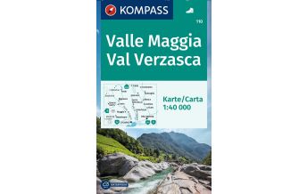 Wanderkarten Schweiz & FL Kompass-Karte 110, Valle Maggia, Val Verzasca 1:40.000 KOMPASS freytag & berndt