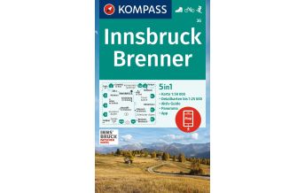 Hiking Maps Tyrol Kompass-Karte 36, Innsbruck, Brenner 1:50.000 Kompass-Karten GmbH
