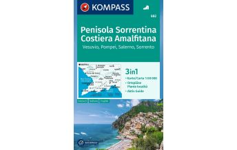 Wanderkarten Apennin Kompass-Karte 682, Penisola Sorrentina, Costiera Amalfitana 1:50.000 KOMPASS freytag & berndt