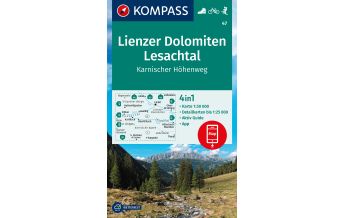 Wanderkarten Tirol Kompass-Karte 47, Lienzer Dolomiten, Lesachtal, Karnischer Höhenweg 1:50.000 KOMPASS freytag & berndt