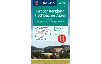 Wanderkarten Steiermark Kompass-Karte 221, Grazer Bergland, Fischbacher Alpen 1:50.000 KOMPASS freytag & berndt
