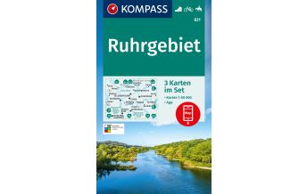 Wanderkarten Deutschland Kompass-Kartenset 821, Ruhrgebiet 1:50.000 Kompass-Karten GmbH