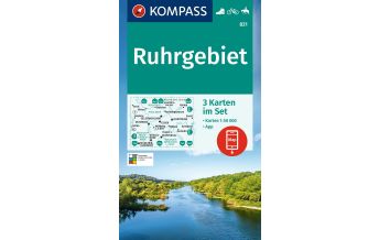 Hiking Maps Germany Kompass-Kartenset 821, Ruhrgebiet 1:50.000 Kompass-Karten GmbH