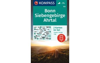Hiking Maps Germany KOMPASS Wanderkarten-Set 822 Bonn, Siebengebirge, Ahrtal (2 Karten) 1:35.000 Kompass-Karten GmbH