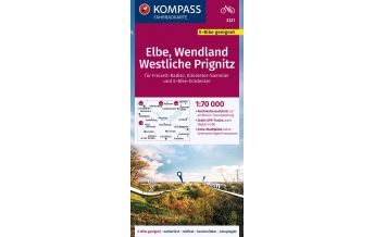 Cycling Maps Kompass-Fahrradkarte 3321, Elbe, Wendland, Westliche Prignitz 1:70.000 Kompass-Karten GmbH