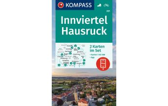 Hiking Maps Salzburg Kompass-Kartenset 201, Innviertel, Hausruck 1:50.000 Kompass-Karten GmbH