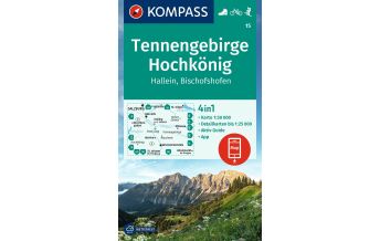 Hiking Maps Salzkammergut Kompass-Karte 15, Tennengebirge, Hochkönig 1:50.000 Kompass-Karten GmbH