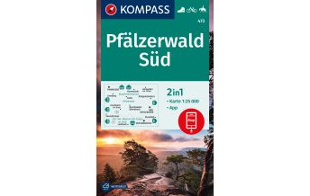 Hiking Maps Germany Kompass Karte 473, Pfälzerwald Süd 1:25.000 Kompass-Karten GmbH