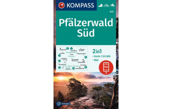 Wanderkarten Deutschland Kompass Karte 473, Pfälzerwald Süd 1:25.000 KOMPASS freytag & berndt