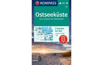 Hiking Maps Schleswig-Holstein Kompass-Kartenset 724, Ostseeküste von Lübeck bis Dänemark 1:50.000 Kompass-Karten GmbH