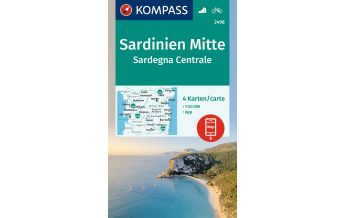 Hiking Maps Italy Kompass-Kartenset 2498, Sardinien Mitte 1:50.000 Kompass-Karten GmbH