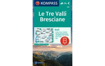 Wanderkarten Italien Kompass-Karte 103, Le Tre Valli Bresciane 1:50.000 KOMPASS freytag & berndt