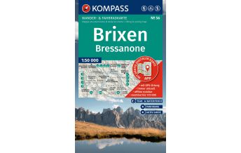 Wanderkarten Südtirol & Dolomiten Kompass-Karte 56, Brixen/Bressanone 1:50.000 KOMPASS freytag & berndt