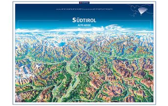 Poster and Wall Maps Kompass Panorama-Poster Südtirol/Alto Adige Kompass-Karten GmbH