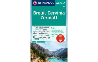 Wanderkarten Schweiz & FL Kompass-Karte 87, Breuil-Cervinia, Zermatt 1:50.000 KOMPASS freytag & berndt