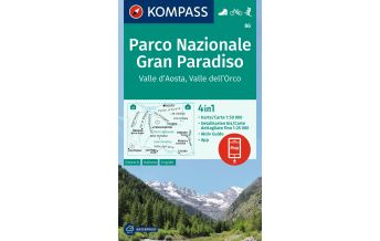 Wanderkarten Italien Kompass-Karte 86, Parco Nazionale Gran Paradiso 1:50.000 KOMPASS freytag & berndt
