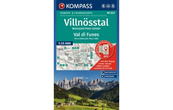 Wanderkarten Südtirol & Dolomiten Kompass-Karte 627, Villnösstal/Val di Funes 1:25.000 KOMPASS freytag & berndt