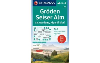 Wanderkarten Südtirol & Dolomiten Kompass-Karte 076, Gröden, Seiser Alm 1:25.000 KOMPASS freytag & berndt