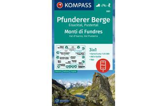 Wanderkarten Südtirol & Dolomiten Kompass-Karte 081, Pfunderer Berge/Monti di Fundres 1:25.000 KOMPASS freytag & berndt
