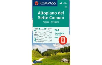 Wanderkarten Italien Kompass-Karte 658, Altopiano dei Sette Comuni 1:25.000 KOMPASS freytag & berndt