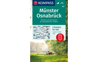 Wanderkarten Deutschland Kompass-Kartenset 863, Münster, Osnabrück 1:35.000 Kompass-Karten GmbH