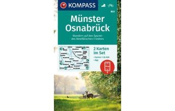 Hiking Maps Germany Kompass-Kartenset 863, Münster, Osnabrück 1:35.000 Kompass-Karten GmbH