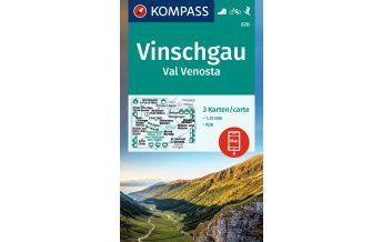Wanderkarten Südtirol & Dolomiten Kompass-Kartenset 670, Vinschgau/Val Venosta 1:25.000 KOMPASS freytag & berndt