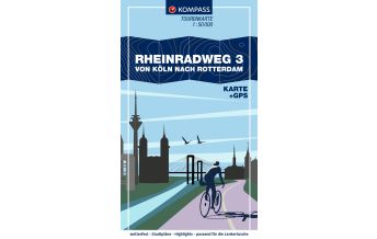 Radkarten KOMPASS Fahrrad-Tourenkarte Rheinradweg 3, von Köln nach Rotterdam 1:50.000 Kompass-Karten GmbH
