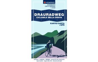 Radkarten KOMPASS Fahrrad-Tourenkarte Drauradweg – Ciclabile della Drava 1:50.000 Kompass-Karten GmbH