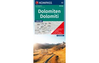 Straßenkarten Italien KOMPASS Auto- und Panoramakarte Dolomiten / Dolomiti / Dolomites 1:150.000 Kompass-Karten GmbH