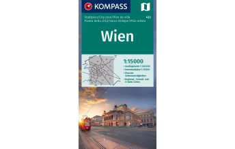 City Maps KOMPASS Stadtplan 433, Wien 1:15.000 Kompass-Karten GmbH